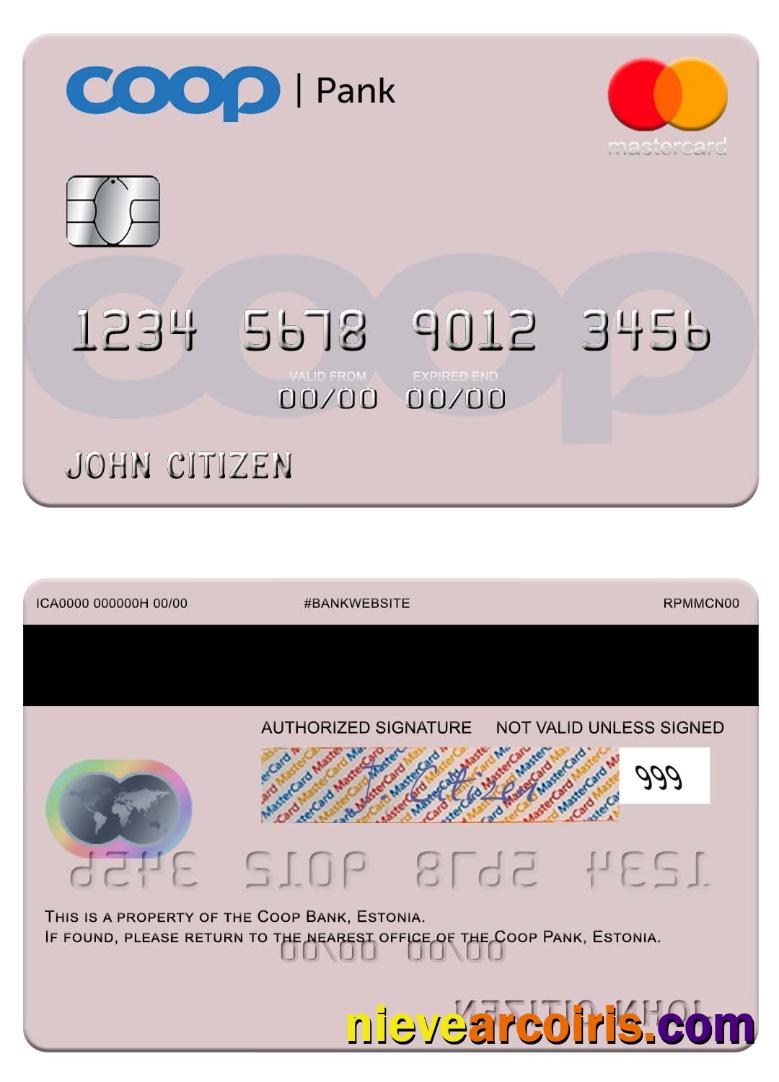 Estonia Coop Pank mastercard